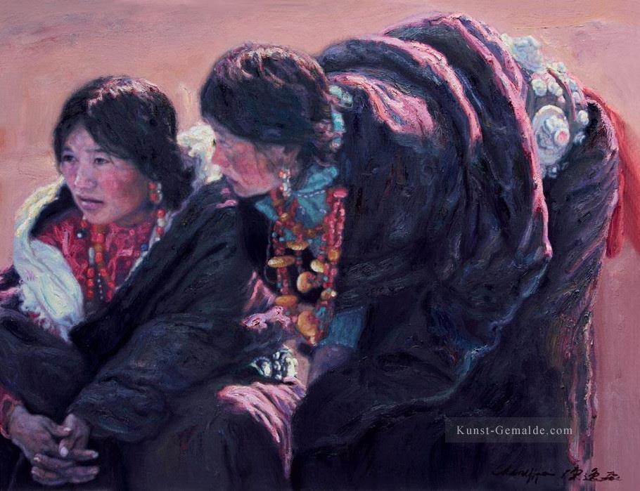 Tibetab Frau Chinese Chen Yifei Ölgemälde